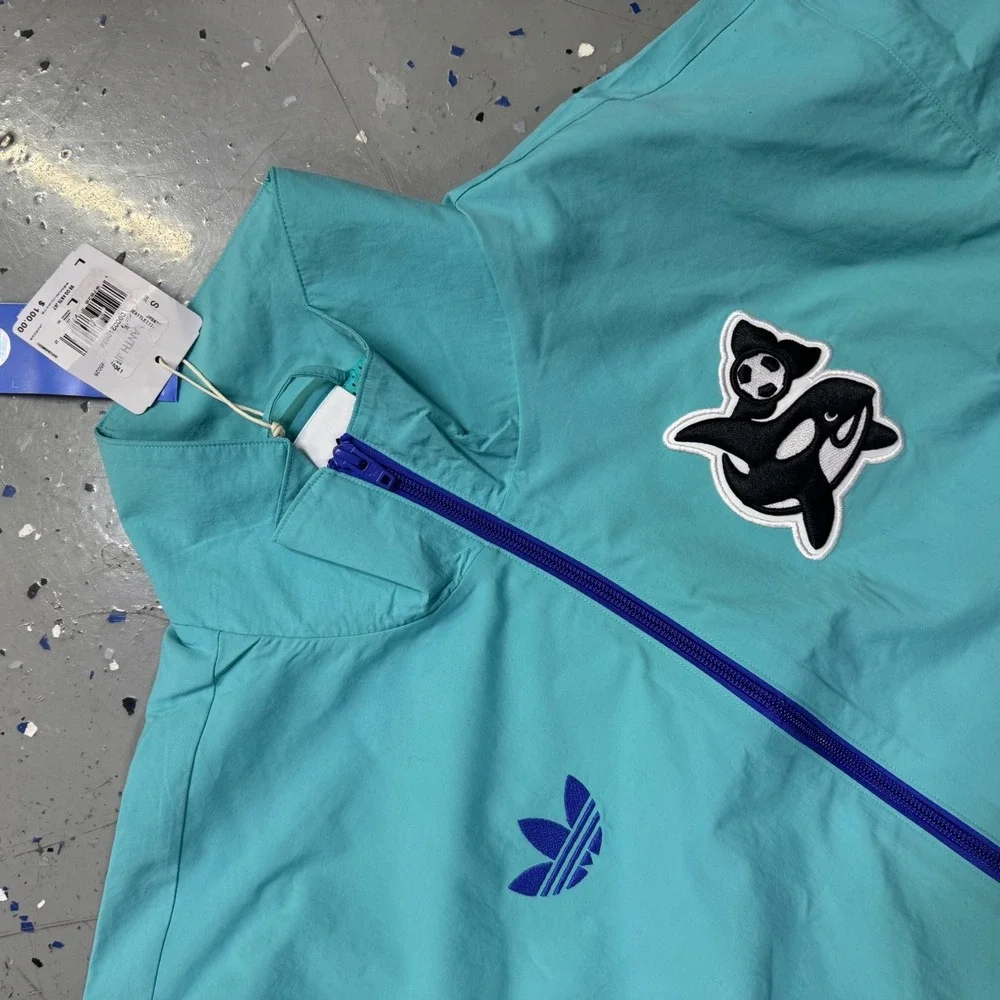 Adidas Seattle Sounders FC 88 OG Anthem Jacket Teal Blue JM5026 Mens Large NWT - Picture 6 of 7